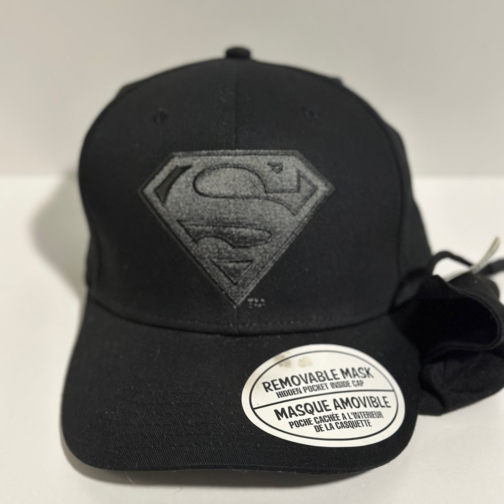 DC Comics Black Superman Logo Baseball Cap